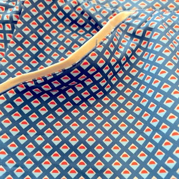 Peter Millar LF18EB15A Alice Petal Hem Print Skort, Blue Orange - Picture 5 of 5